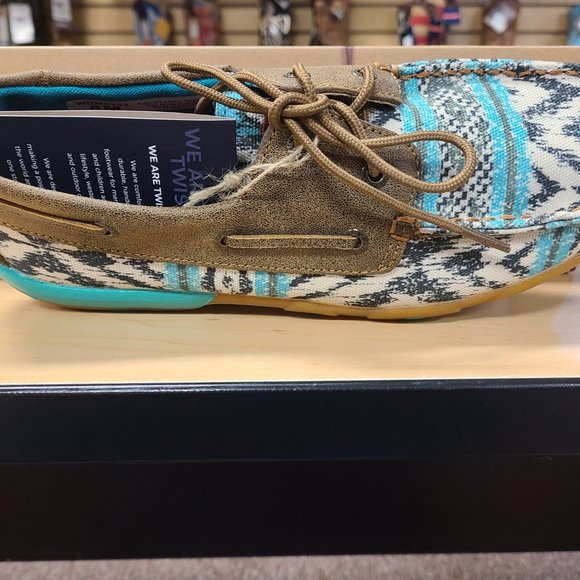 NIB Twisted X Women’s Boat Shoe Driving Moc Multicolor - Picture 3 of 4